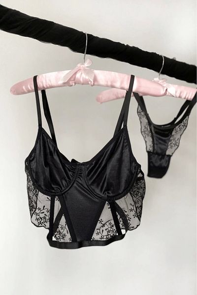 Gece İncisi Brode Bustier Set - Detailed Design