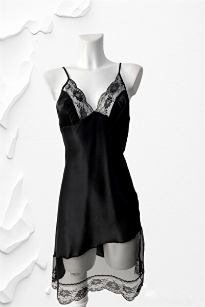 gc gece incisi Cămașă de noapte din satin cu fantă