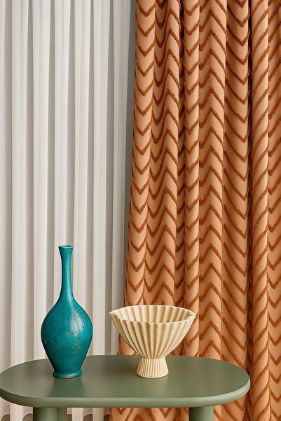 osmanlıhan Pilesiz Tül Perde Ekstraforlu Keten Görünümlü Hasır Desen 587