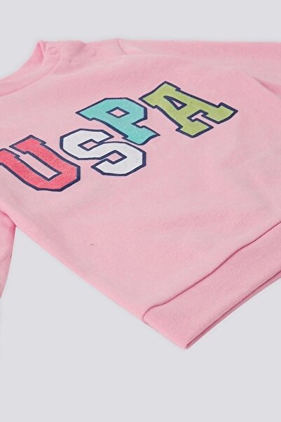 U.S. Polo Assn. US Polo Assn.Licensed Pink Baby Girl 2 Piece Set - USB1756-B