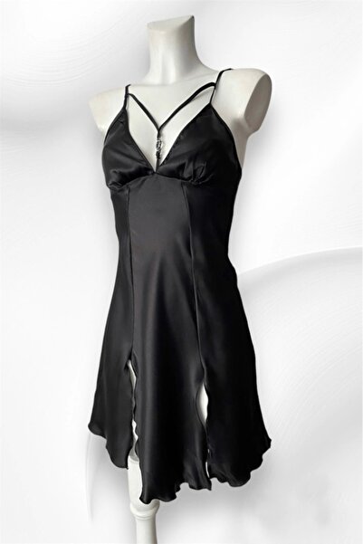 gc gece incisi Σατέν Νυχτικό - Λεπτομέρεια με σκίσιμο