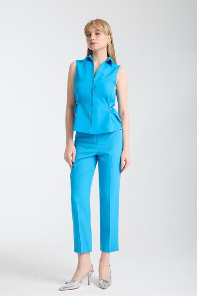 Swass D Buckle Detailed Vest Blue