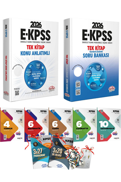 Editör Yayınevi 2026 Ekpss Konu Anlatımı Ve Soru Bankası Seti Ve Kpss Branş D...