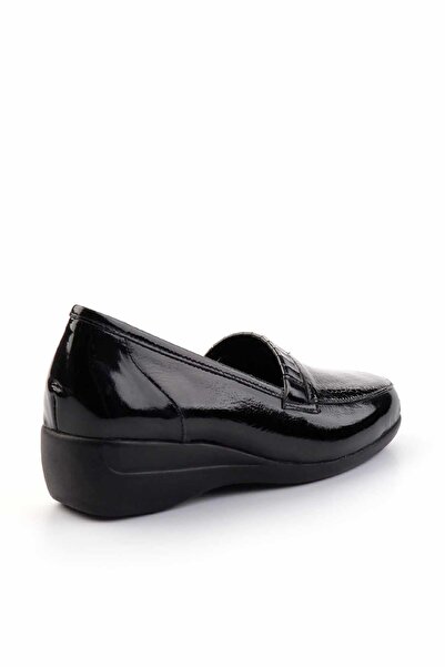 Bambi Μαύρο λουστρίνι Crocodile Γνήσιο δέρμα Γυναικεία Κλασικά Παπούτσια Κ 01531123411