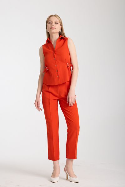 Swass D Buckle Detailed Vest Orange