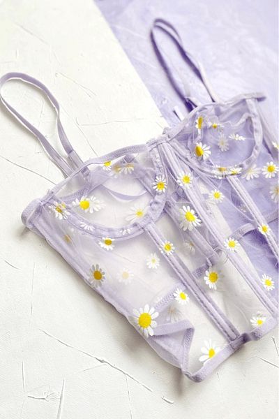 Gece İncisi Daisy Printed Bustier
