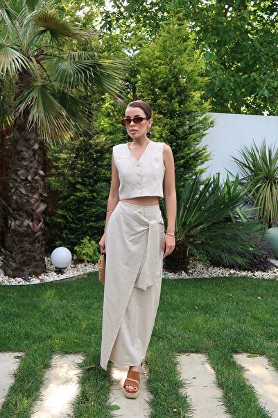 Swass Φούστα από λινό Palma Summer Holly Natural