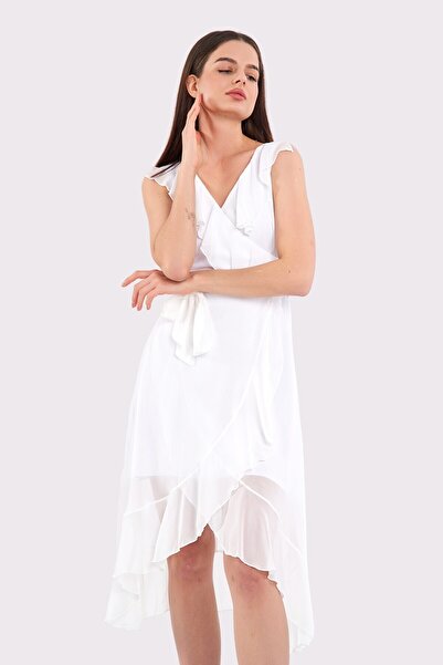 Swass Φόρεμα από σιφόν με ελαστική μέση χωρίς μανίκια