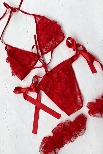 gc gece incisi Bra Set - Ruffle Detailed