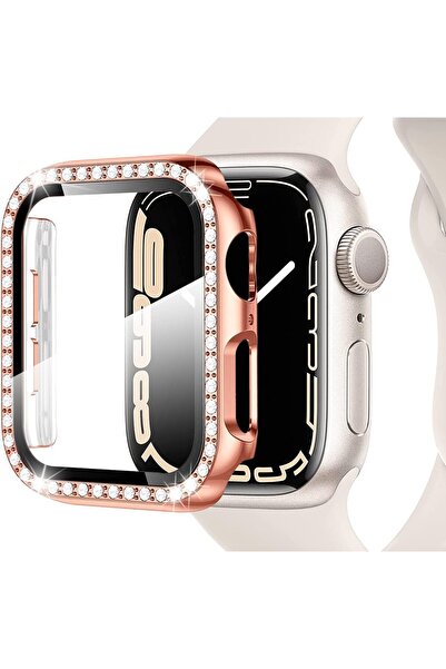 bbtech Apple Watch Series 11 S10 42MM ile Uyumlu Parıltılı Taşlı Şık ve Zarif...