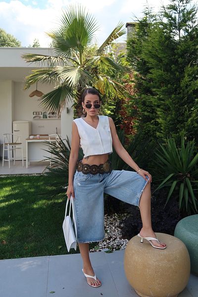Swass Palma Summer Julie Linen Crop Vest
