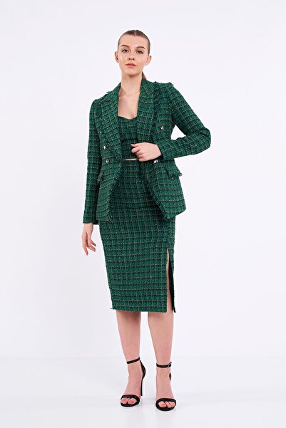 Swass Ασημί καρό μπουφάν