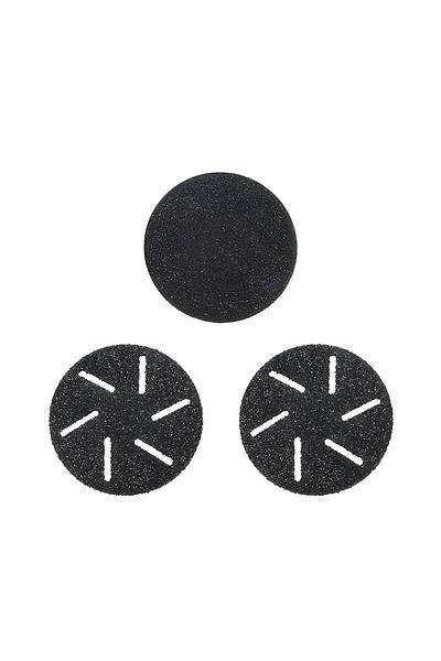 IMA TREND Set of 3 Rollers Accessories Electric File With Suction, Dead Skin And Callus Removal, Black