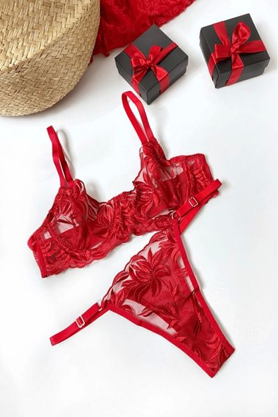 gc gece incisi Branch Embroidered Bra Set