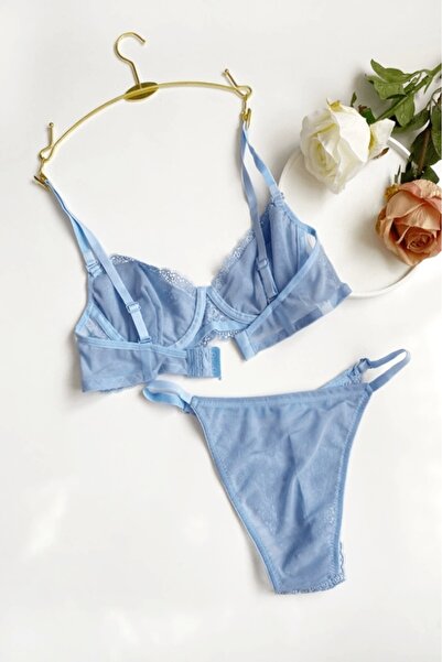 gc gece incisi Σετ σουτιέν με κεντητό λουλούδι