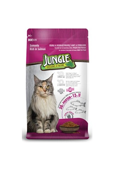 Jungle Sterilised Somonlu Kısırlaştırılmış 1.5 kg Yetişkin Kuru Kedi Maması