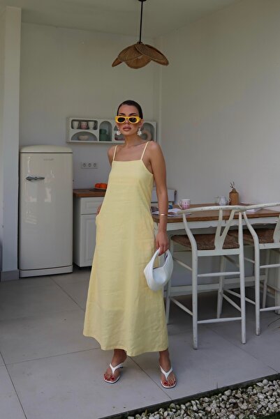 Swass Palma Summer Casey Askılı Elbise Sarı