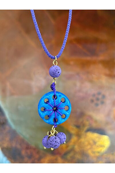 tasarımhikayecisi Mor Ipli Mardin Süryani Nazar Boncuklu Kolyemiz