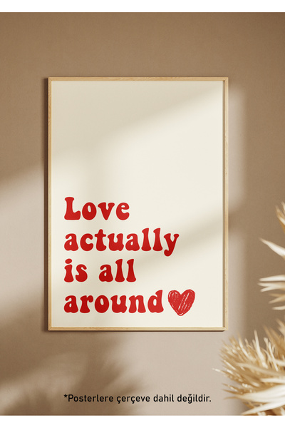 One Little Happiness LOVE ACTUALLY Αφίσα Αισθητική αφίσα τοίχου , Αφίσα χωρίς...