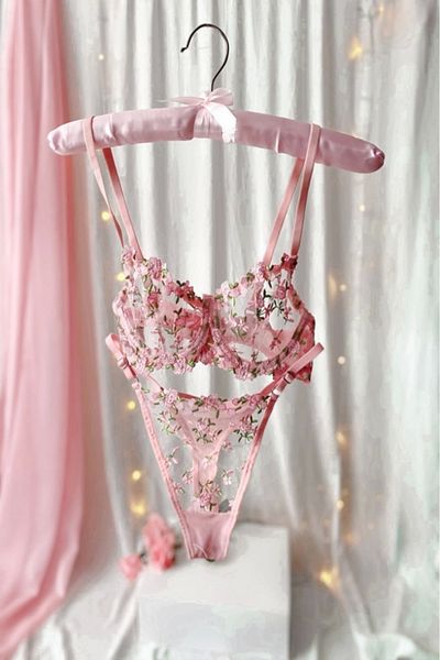 gc gece incisi Set sutien cu sârmă florală