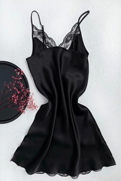 gc gece incisi Cămașă de noapte din satin cu fantă