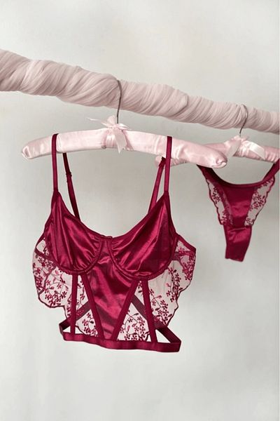 Gece İncisi Brode Bustier Set - Detailed Design