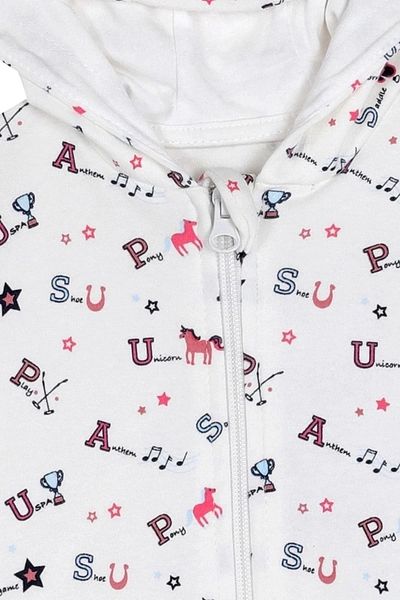 U.S. Polo Assn. Licensed Usb1030 Baby Hooded Cardigan Cream