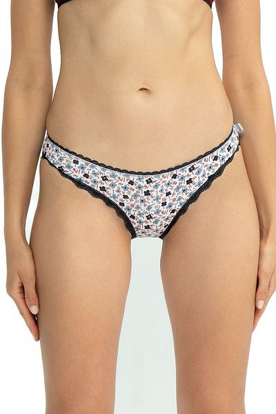 U.S. Polo Assn. Chiloți SLIP din bumbac cu model mixt pentru femei-albastru închis U.S Polo Assn. 66431