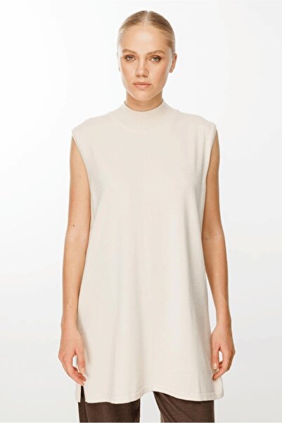 Ghisa YENİ GHİSA KADIN KOLSUZ TRİKO TUNİK 5KKNTNK4659