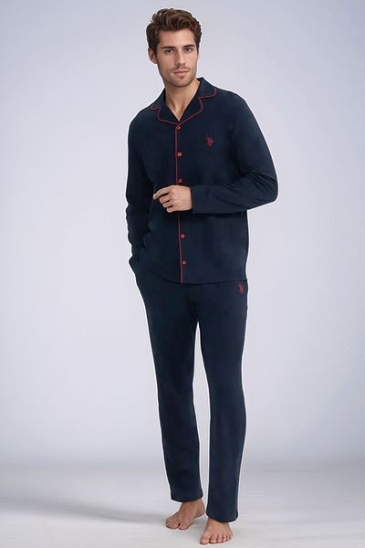 U.S. Polo Assn. Ανδρικό Σετ Πιτζάμες με Προίκα Modal Cotton Boxed Navy Blue