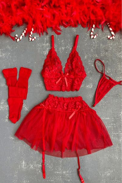 Gece İncisi Tulle Skirt Garter Set