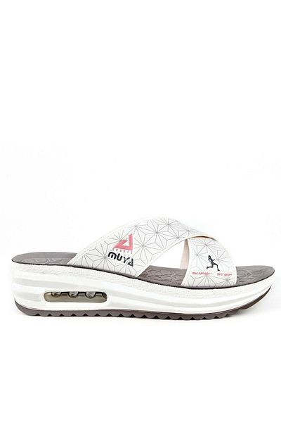 Muya Дамски чехли Axis Anatomic Air Max Sole Wet Floor, бели