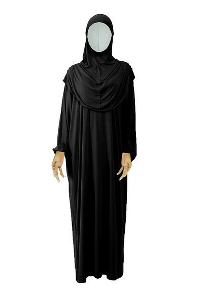 Sonbaharmoda Rochie hijab pentru fete - îmbrăcăminte de rugăciune din bumbac, mâneci elastice, cu batic