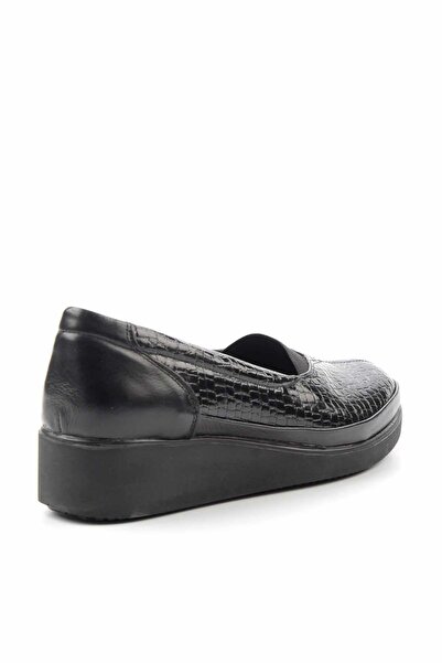 Bambi Black Leather Women's Casual Shoes K 01586060111