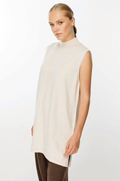 Ghisa YENİ GHİSA KADIN KOLSUZ TRİKO TUNİK 5KKNTNK4659