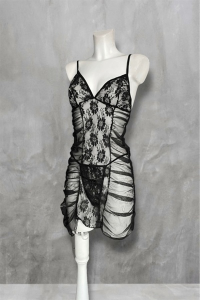 Gece İncisi Νυχτικό από τούλι με ντραπέ λεπτομέρεια