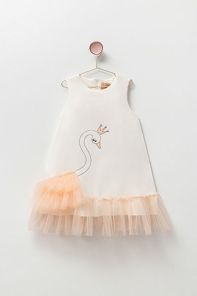 Baby Animals Baby Girl Girl Kid Birthday Party Wedding Dress Sleeveless Ruffled Tulle Tutu Tutu Lined