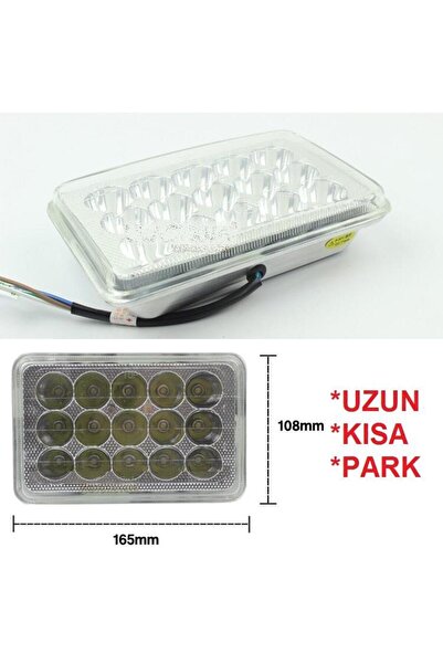 Mondial 125 Agk Far Atomu Kare İç 15 Led Li