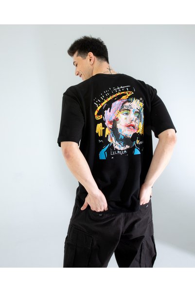 Lescho Oversize Unisex Printed T-Shirt Lil Peep