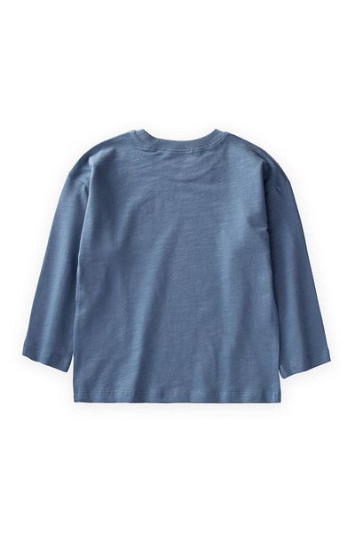 Cigit Tricou sezonier albastru indigo 2-10 ani - Detaliu etichetă