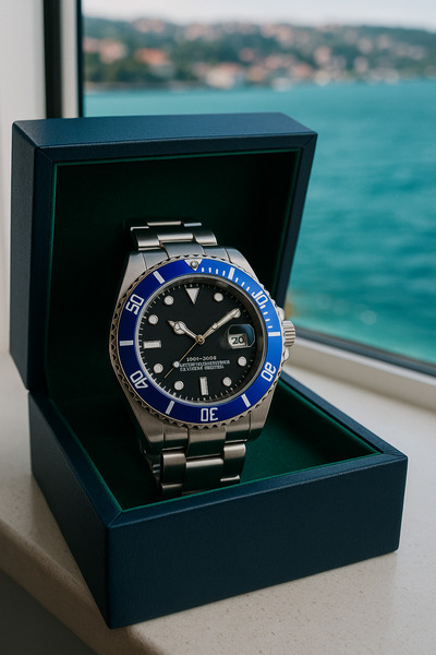 S.POLO موسم جديد فضي اللون حزام معدني للرجال ساعة اليد سوار هدية عيد الأب