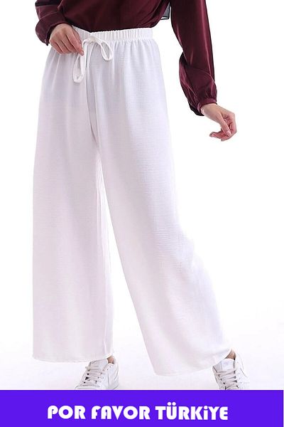 Por Favor New Season Comfortable Fit Elastic Waist Loose Wide Leg Loose Summer Women's Aerobin Trousers