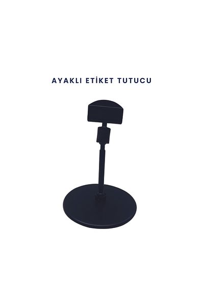 DamgaMarket Plastic, Standing Label Holder, Black 9 Cm - 10 Pieces