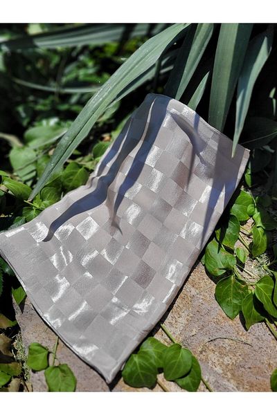 FRESCO SCARFS Γυναικείο σάλι με χιτζάμπ μεταξένιο βαμβακερό ζακάρ γυαλιστερό σάλι*μπεζ