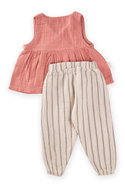 Cigit Double Breasted Muslin Set 1-5 Years Old Puppy's Mouth