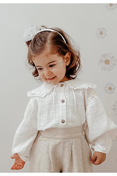 Cigit Organska Fisto vez košulja od muslina sa kragnom, 2-10 godina, prljavo ...