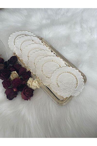 QBR Home 8-Piece Holework Embroidered Cocktail Presentation Napkin (8 Pieces)