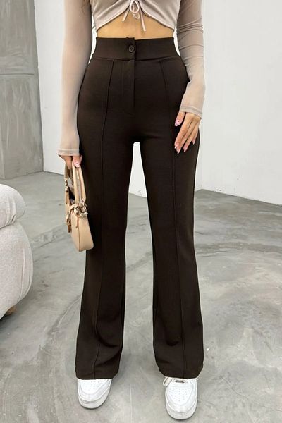 Balenbi Women's High Waist Flared Palazzo Trousers 1079