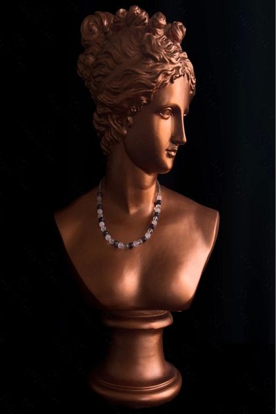 SEVGİLİ TAKI Amethyst and Quartz Natural Stone Steel Necklace -Pure Series