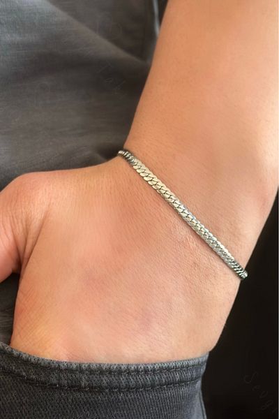 SEVGİLİ TAKI Snake Model Steel Chain Bracelet| Ida Series